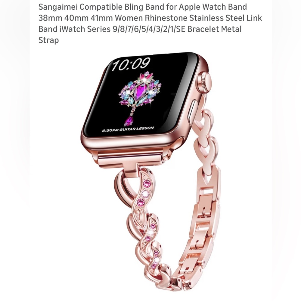 Rose Gold Pink Bling Band Apple Watch 38/40/41mm